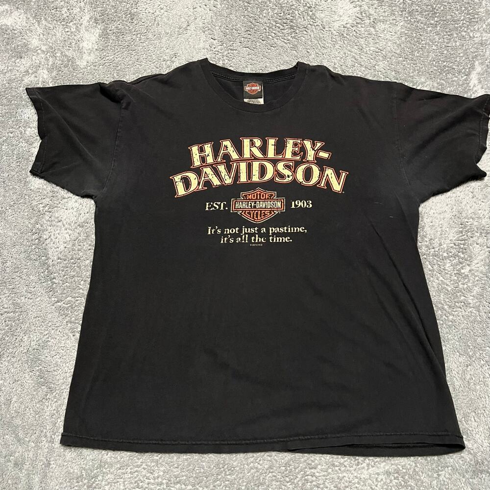 Harley Davidson Motorcycles Shirt Mens XL Biker T Shirt Black Cancun